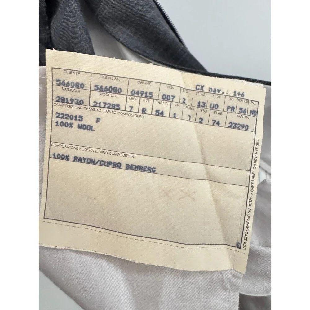 Ermenegildo Zegna Gray Double Breasted Men's Suit Fine Worsted Super 100's SZ 54